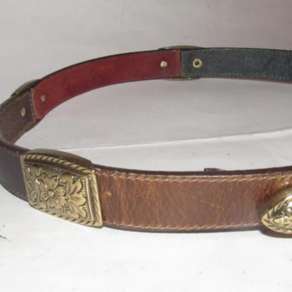Brighton Leather in Teal Blue Burgundy Orange Tan main image 7